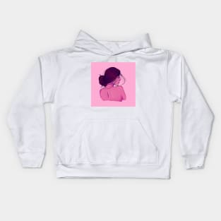 Pink girl Kids Hoodie